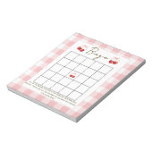 Bingo baby shower game Cherry Sweet  Notitieblok (Linkerzijde)