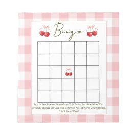 Bingo baby shower game Cherry Sweet  Notitieblok