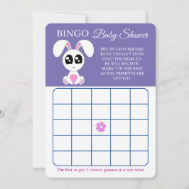 Bingo, Baby shower spel Kaart Flyer, Konijn