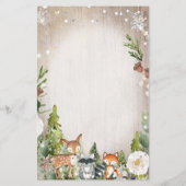 Bingo Baby shower Winter Animals Woodland (Achterkant)