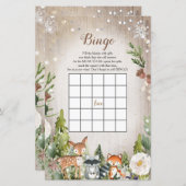 Bingo Baby shower Winter Animals Woodland (Voorkant / Achterkant)
