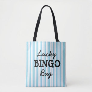 BINGO Bag Blue Striped Tote Bag