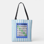 BINGO Bag Blue Striped Tote Bag (Achterkant)