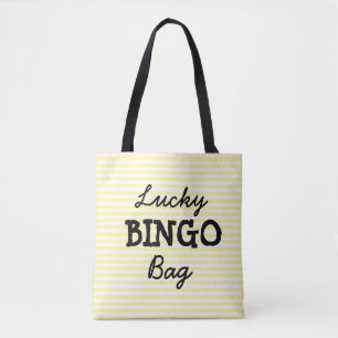BINGO Bag Yellow Striped Tote Bag