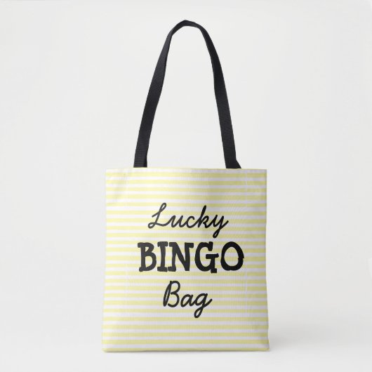 BINGO Bag Yellow Striped Tote Bag (Voorkant)