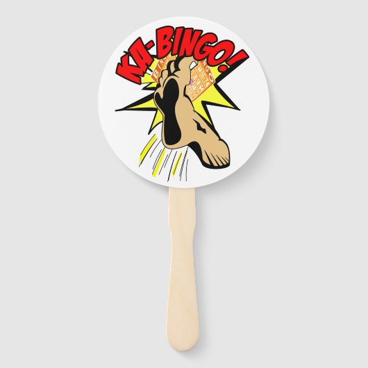 Bingo Ball Hand Fan Actie Fist & Foot! Handwaaier (Achterkant)