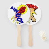 Bingo Ball Hand Fan Actie Fist & Foot! Handwaaier (Voorkant en achterkant)