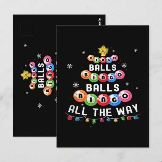 Bingo Ballen Bingo de Gehele Weg Briefkaart (Voorkant / Achterkant)