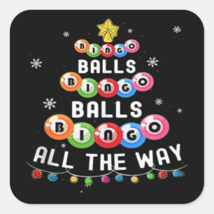 Bingo Ballen Bingo Tot Het Einde Vierkante Sticker