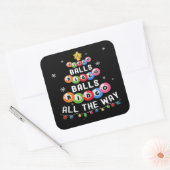 Bingo Ballen Bingo Tot Het Einde Vierkante Sticker (Envelop)