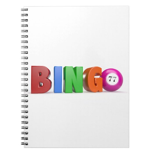 bingo ballen met aantallen reeks notitieboek (Voorkant)