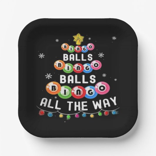 Bingo Ballen voor de hele dag Papieren Bordje (Voorkant)