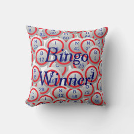 Bingo Balls Bingo Winner in Blue Kussen