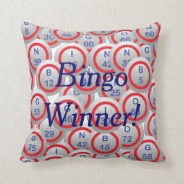 Bingo Balls Bingo Winner in Blue Kussen