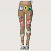 BINGO Balls Brown BKGD Leggings (Voorkant)