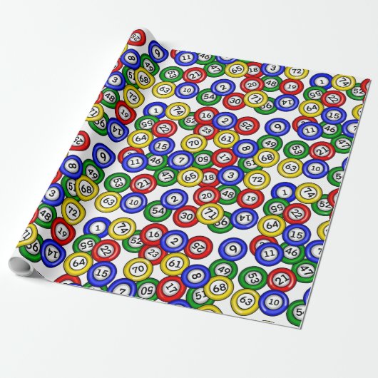 BINGO Balls Cadeaupapier (Uitgerold)