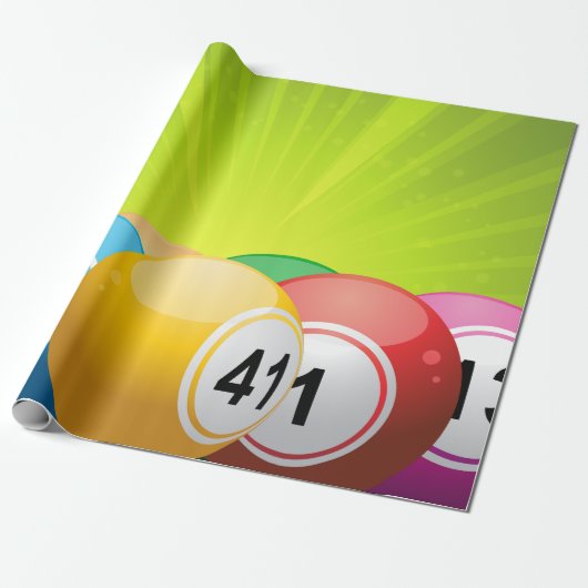 Bingo Balls Cadeaupapier (Uitgerold)