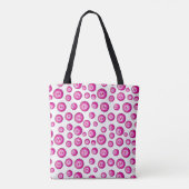 Bingo Balls Fun Pink and White Tote Bag (Achterkant)