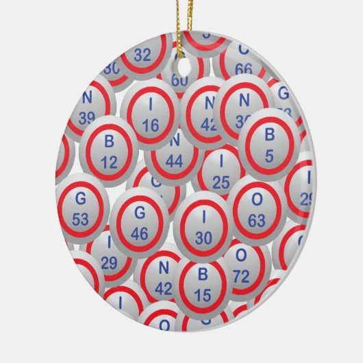 Bingo Balls Keramisch Ornament (Links)