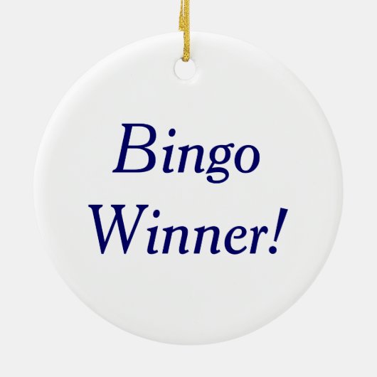 Bingo Balls Keramisch Ornament (Achterkant)