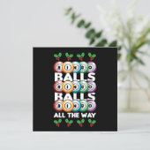 Bingo Balls Lucky Game Player Gambler Gift Kaart (Staand voorkant)