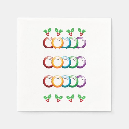 Bingo Balls Lucky Game Player Gambler Gift Servet (Voorkant)