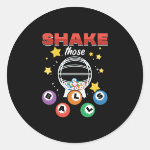 Bingo Balls Lucky Game Player Gambling Gift Ronde Sticker