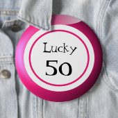 Bingo Balls Lucky Numbers Fun Ronde Button 6,0 Cm (In situ)