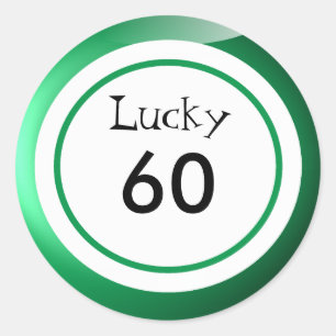 Bingo Balls Lucky Numbers Fun Ronde Sticker