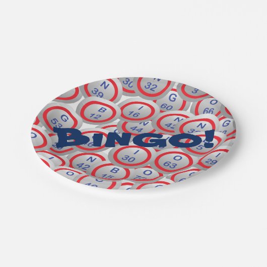 Bingo Balls Papieren Bordje (Gekanteld)