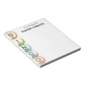 Bingo Balls Personalized Notepad Notitieblok (Schuin)
