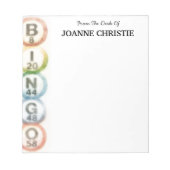 Bingo Balls Personalized Notepad Notitieblok (Voorkant)