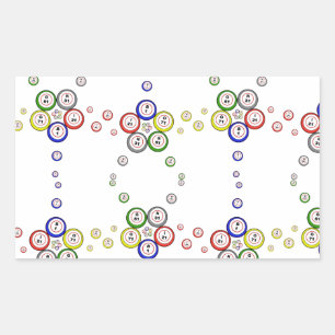 Bingo Balls Rechthoekige Sticker