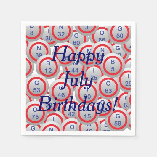 Bingo Balls Servetten (Voorkant)