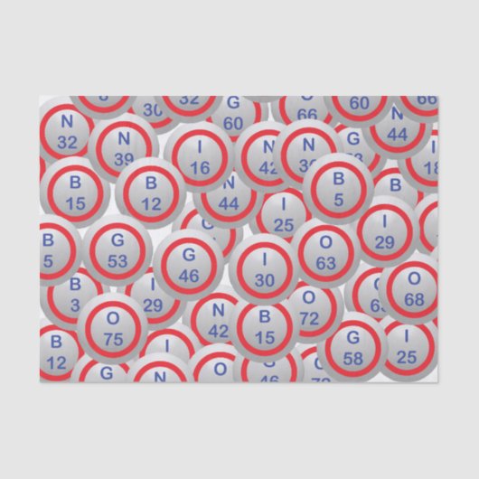 Bingo Balls Tissuepapier (Voorkant)