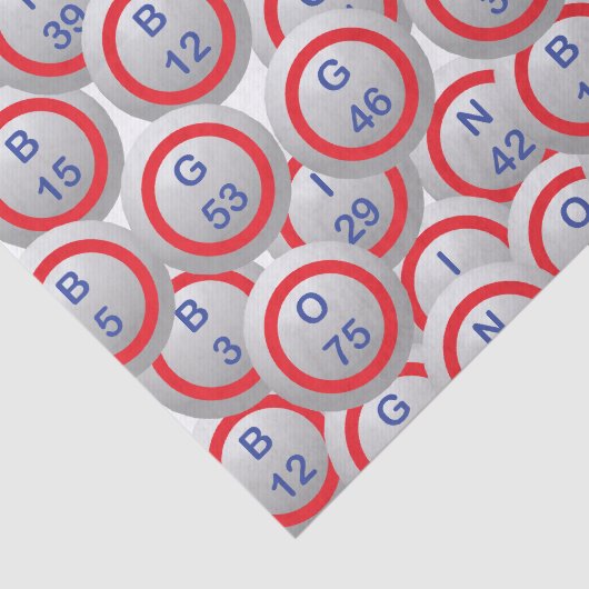 Bingo Balls Tissuepapier (Detail)