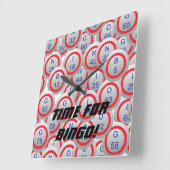 Bingo Balls Vierkante Klok (Hoek)