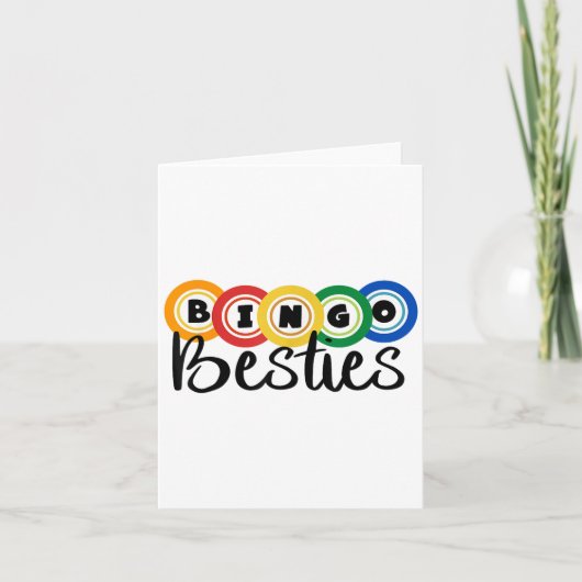 Bingo Besties Bingo Buddy Grappig Bingo Kaart (Voorkant)