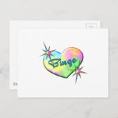 Bingo Big Heart Briefkaart (Voorkant / Achterkant)