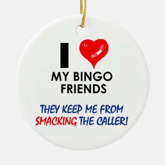 BINGO! Bingo design voor de geweldige speler! Keramisch Ornament (Voorkant)