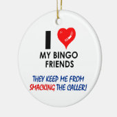 BINGO! Bingo design voor de geweldige speler! Keramisch Ornament (Links)