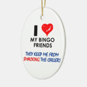 BINGO! Bingo design voor de geweldige speler! Keramisch Ornament (Links)