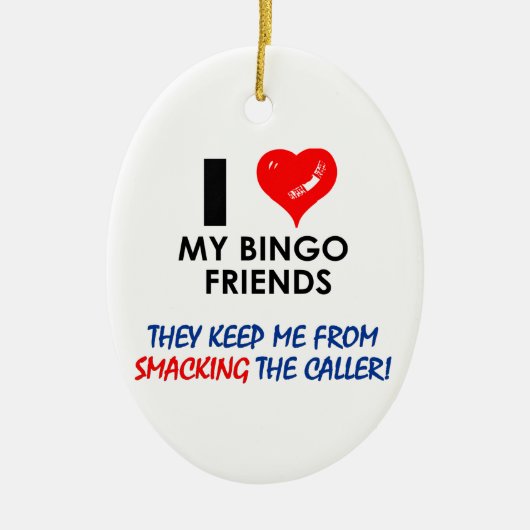 BINGO! Bingo design voor de geweldige speler! Keramisch Ornament (Voorkant)