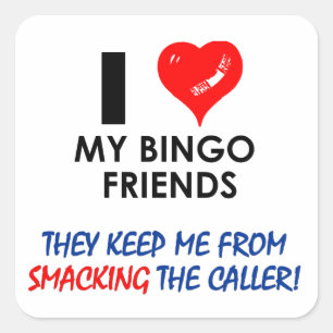 BINGO! Bingo design voor de geweldige speler! Vierkante Sticker