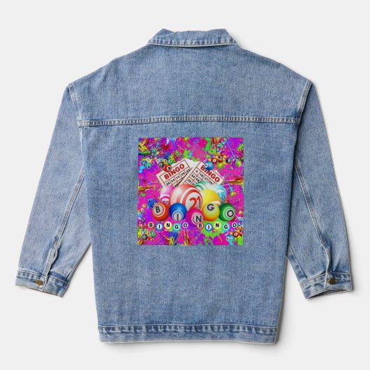 BINGO BINGO Designed By CBDOilPrincess  Denim Jacket (Achterkant)