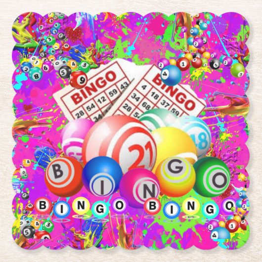 BINGO BINGO Designed By CBDOilPrincess  Kartonnen Onderzetters (Voorkant)