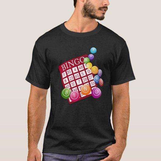 Bingo! Bingo kaart en markeringen T-shirt (Voorkant)