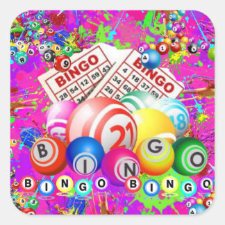 BINGO BINGO Ontworpen Door CBDOilPrincess Vierkante Sticker