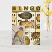 Bingo Bird Kaart (Gele Bloem)