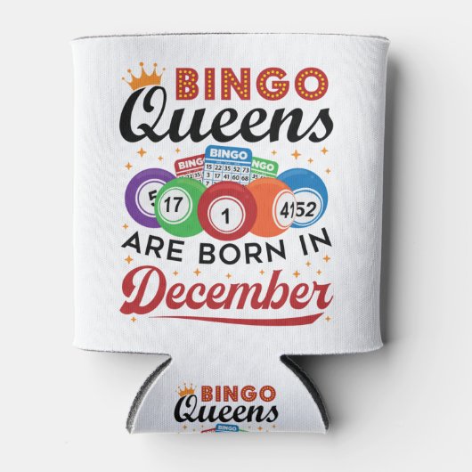 Bingo Birthday Bingo Queens wordt geboren in decem Blikjeskoeler (Voorkant)